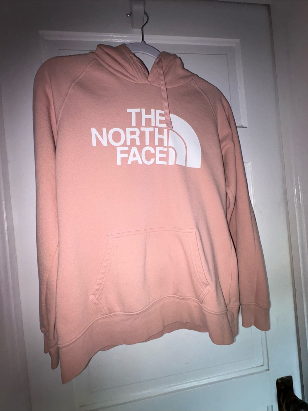 The North Face Women's Light Pink Hoodie with Logo Tag